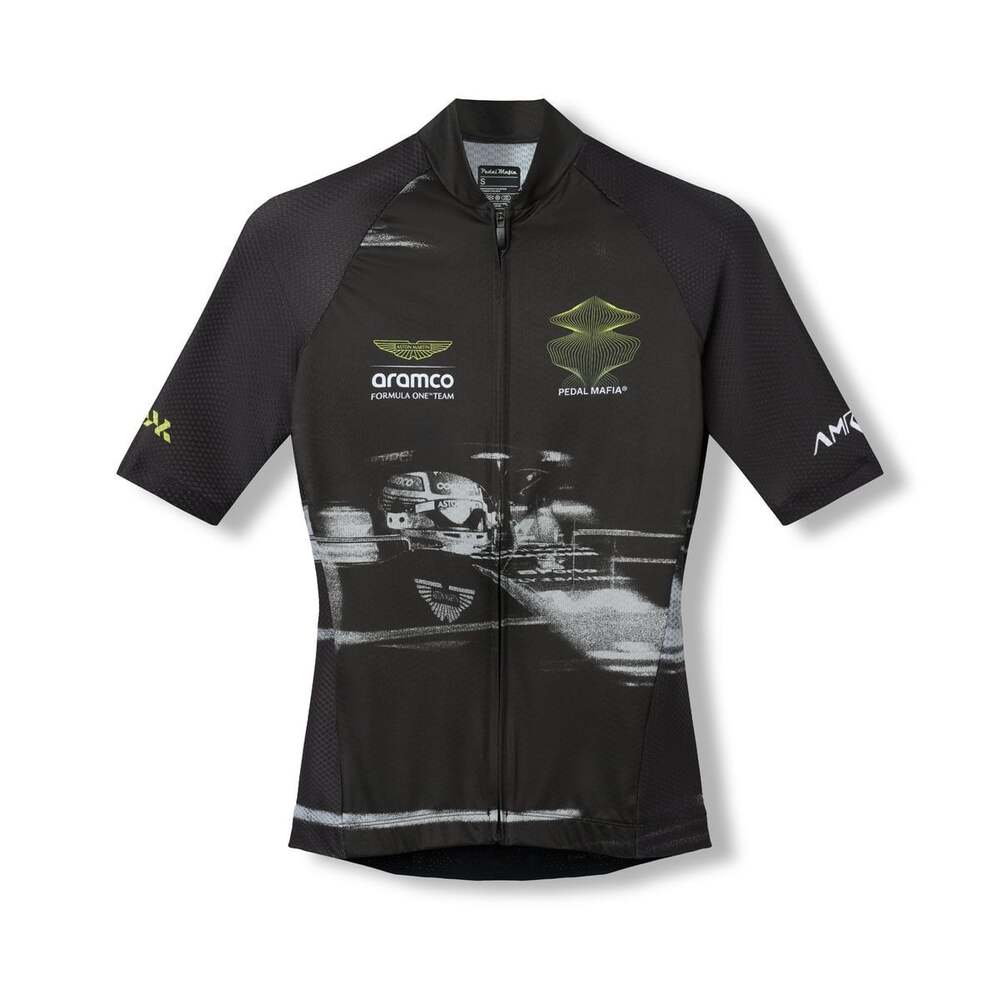 Pedal Mafia Women’s Aston Martin Aramco F1 Team Core Cycling Jersey Charcoal Siz